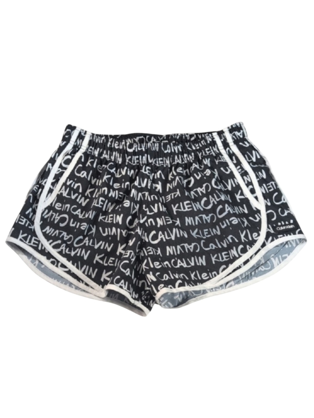 Calvin Klein Black & White Logo Workout Running Shorts Size M